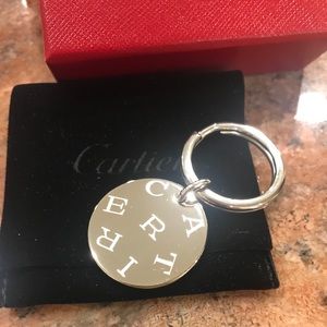 New Cartier stainless steel keyring